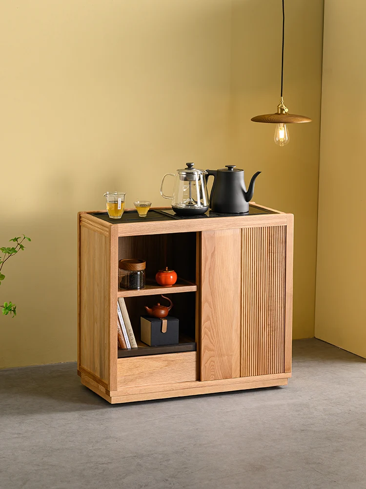 

Jimu language: Japanese-style log, wind, ash wood, tea bar machine, living room, several cabinets, automatic boiling water,