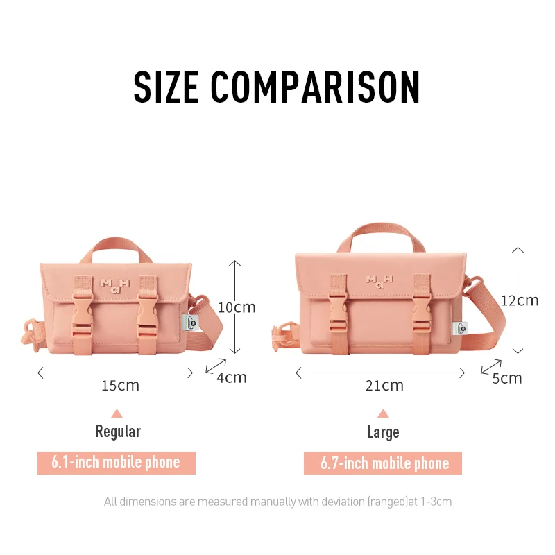 【Color of the Year】MAH 2023 New Glacier Pink Mobile Phone Bag Premium Sense Niche Student Cross-body Small Bag Girl