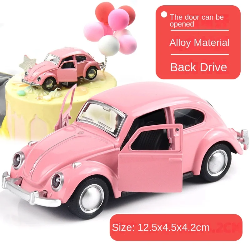 Car Model Decoration Alloy Car Model Beetle Classic Car Door Opening Force Children\'s Car Decoration Car Carrying Decoration