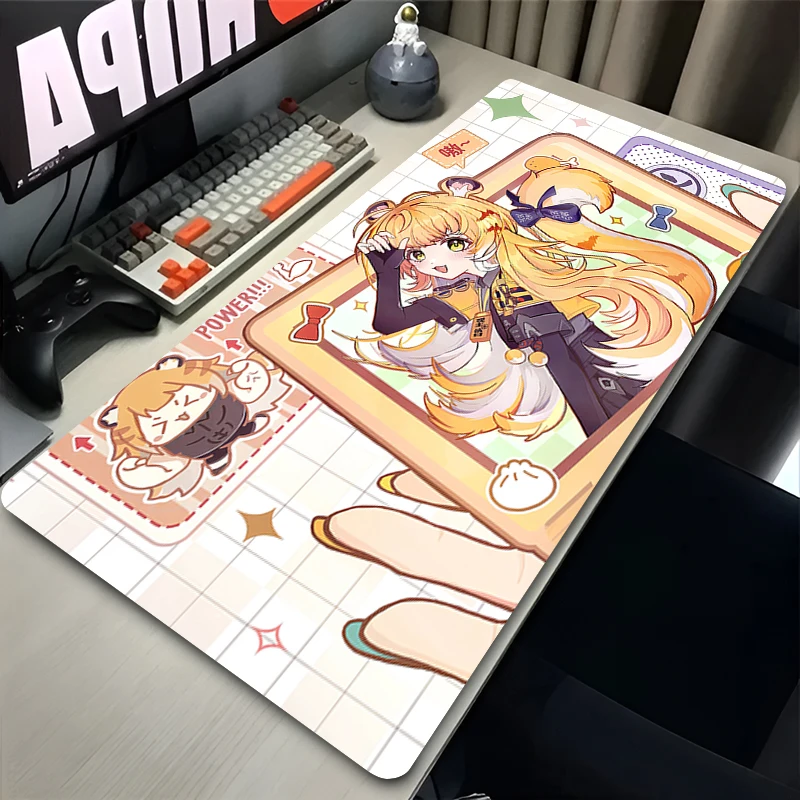 Kawaii Mouse Pad Laptop Zenless Zone Zero Ju Fufu Extended Mousepad Anime Tiger Girl Keyboard Pad PC Gaming Gamer ZZZ Desk Mat