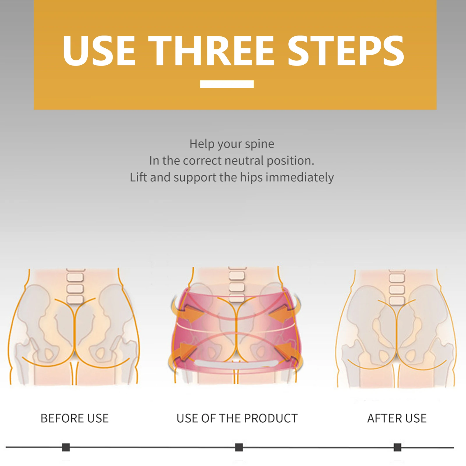

Premium Chinlon Pelvic Correction Belt Women Abdominal B Breathable Durable Hip Stabilizer Aligner