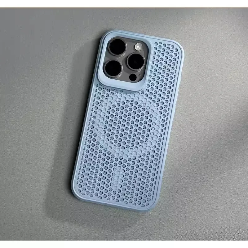 Honeycomb heat dissipation magnetic suction shell is suitable forXiaomi15probreathable and anti-drop mattelenslargeholeanti-drop