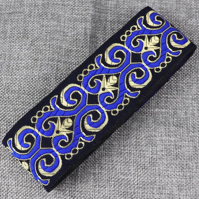 5cm Vintage Ethnic Embroidery Jacquard Ribbon Tape Lace Trim For DIY Garment Bag Accessories Fabric