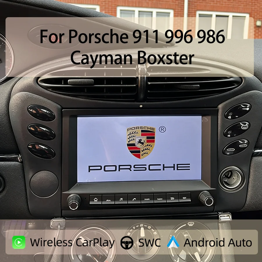 Image of CarPlay 7 "2 din Android 12,0 Auto DVD-player 8 Core 4GB DSP multimedia GPS autoradio Für Porsche 911 996 986 Cayman Boxster