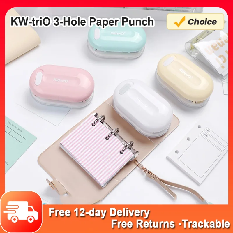 

KW-triO дырокол для бумаги с 3 отверстиями, ручной мини-дирокол для бумаги с вкладышами, поддержка 5,5 мм, диафрагма, емкость 5 листов для ноутбука, дневника, сделай сам