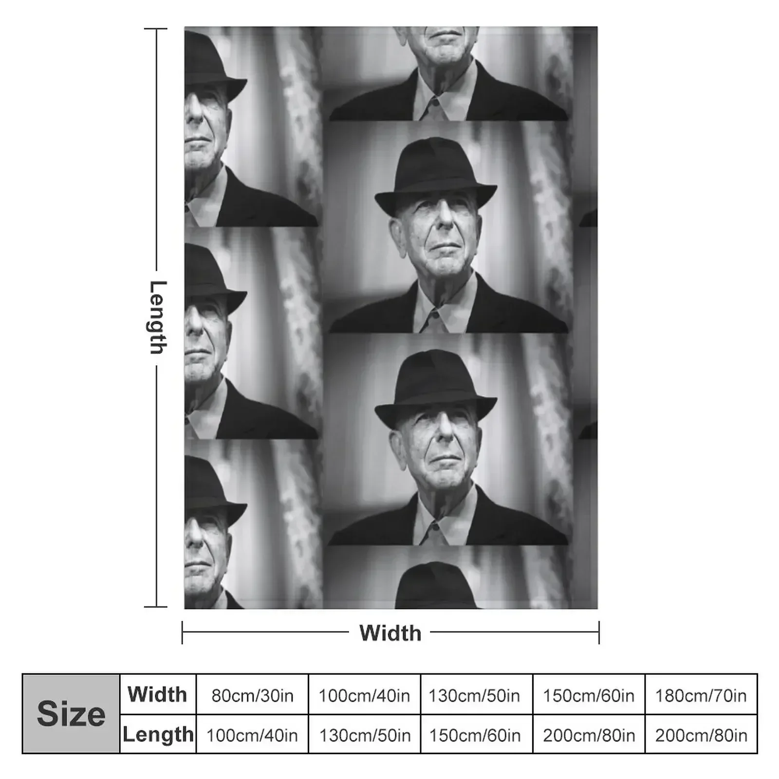 New she leonard roo cohen gan2 tour Throw Blanket couch cozy soft plush fuzzy picnic outdoor blanket