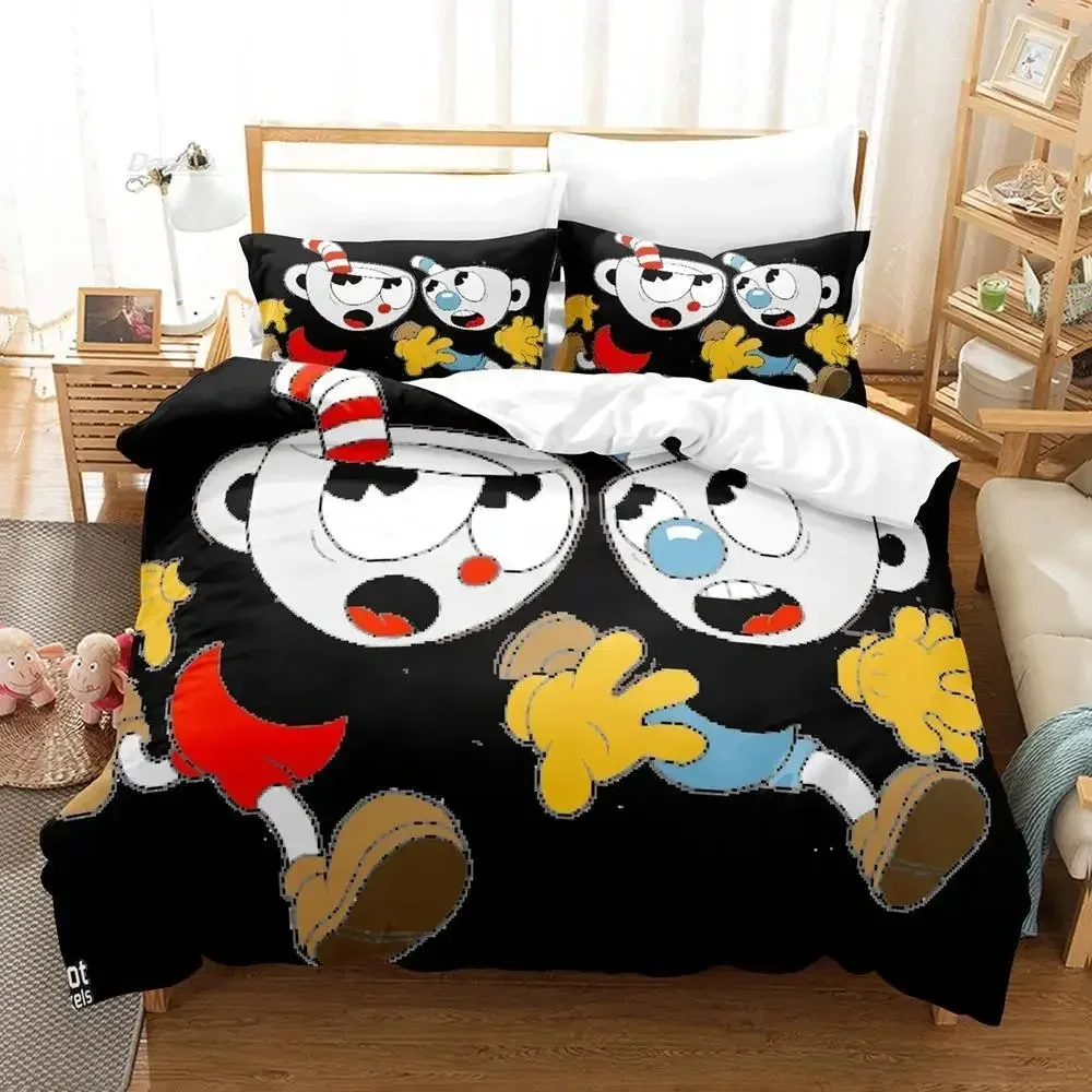 

New 3D Print Anime The Cuphead Show Bedding Set Single Twin Full Queen King Size Bed Set Aldult Kid Bedroom Duvetcover Sets