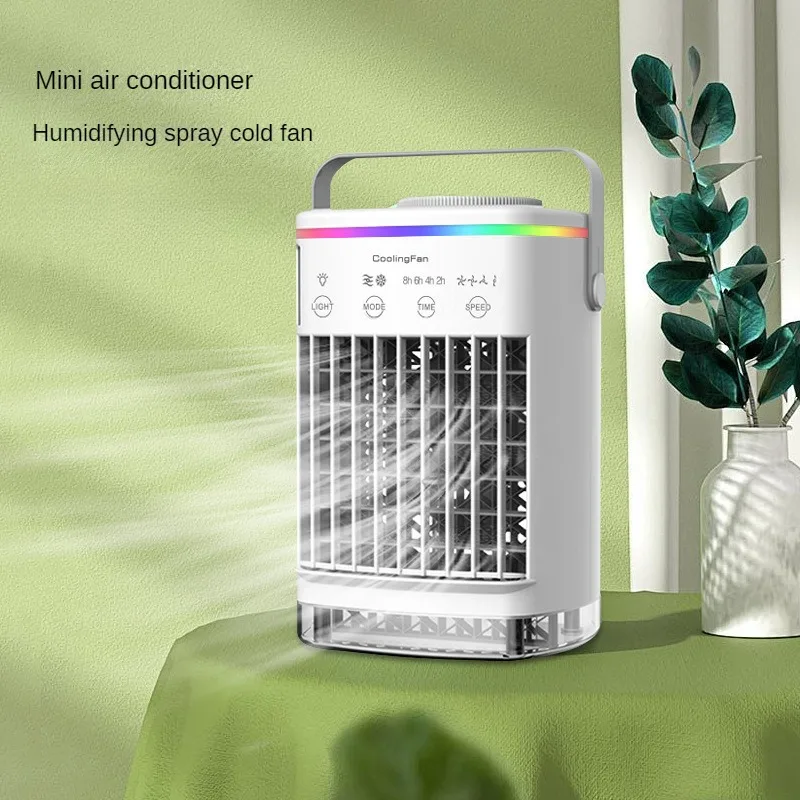 Mini Airconditioner Lucht Koeler Ventilator Waterkoeling Ventilator Airconditioning Voor Kamer Kantoor Mobiele Draagbare Airconditioning Voor Auto 'S