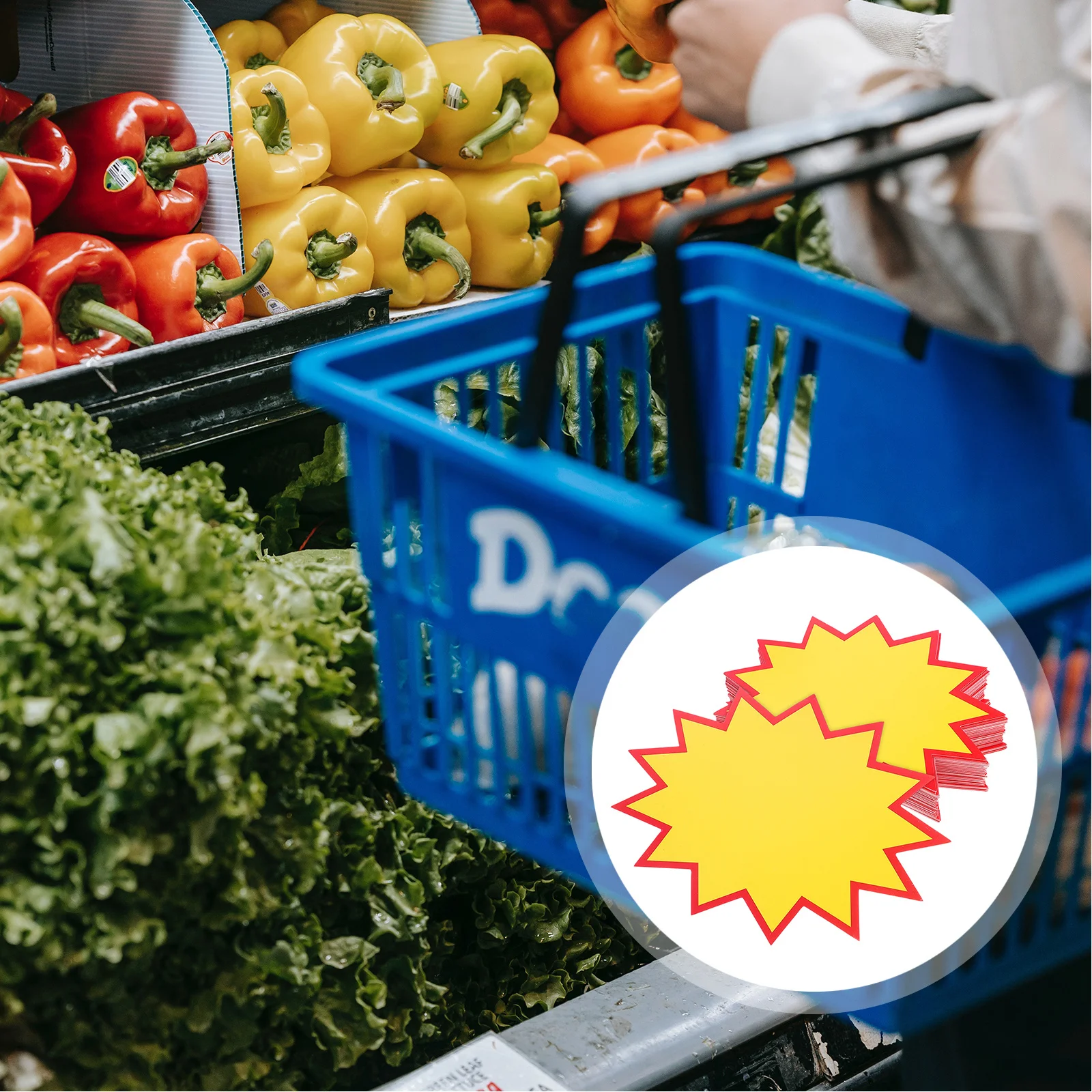 

200Pcs Price Burst Signs Retail Sale Price Tags Paper Labels for Store Supermarket Pricing Display Tags Advertising Labels