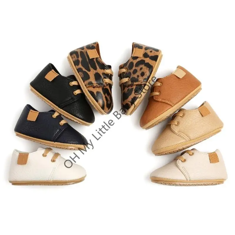 أحذية M76C للأطفال مضادة للانزلاق من عمر 0 إلى 12 شهرًا ونعل مطاطي للرضع أحذية ناعمة أحذية برباط للربيع #4