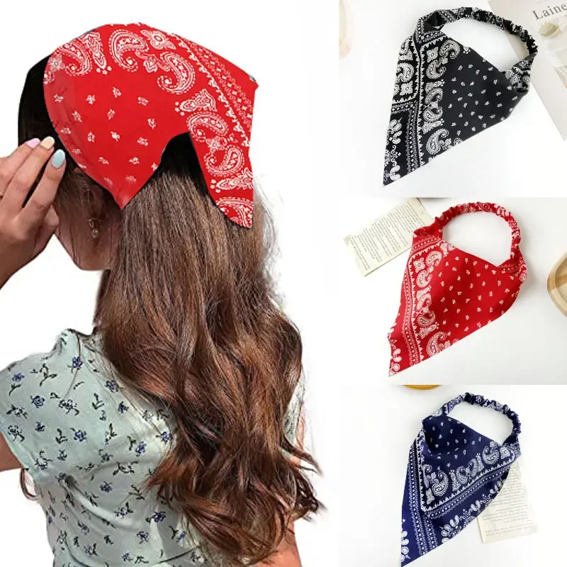 Bloemenprint Haarsjaal Bohemen Bandana Elastische haarband Driehoeksjaal Hoofddoek Dames Meisje Haaraccessoires Hoofddoek