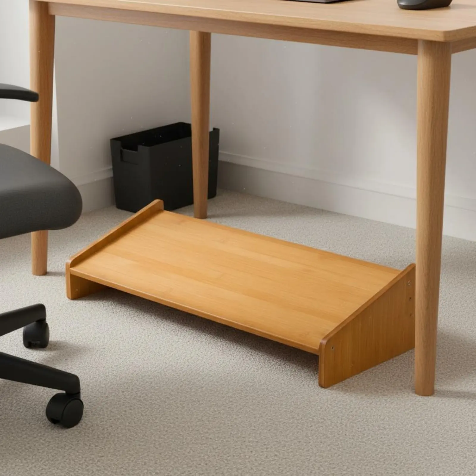Under Desk Footrest Wide Surface Office Foot Stool Angled Foot Rest Multi-Functional Ergonomic Furniture Sleek Finish view 4