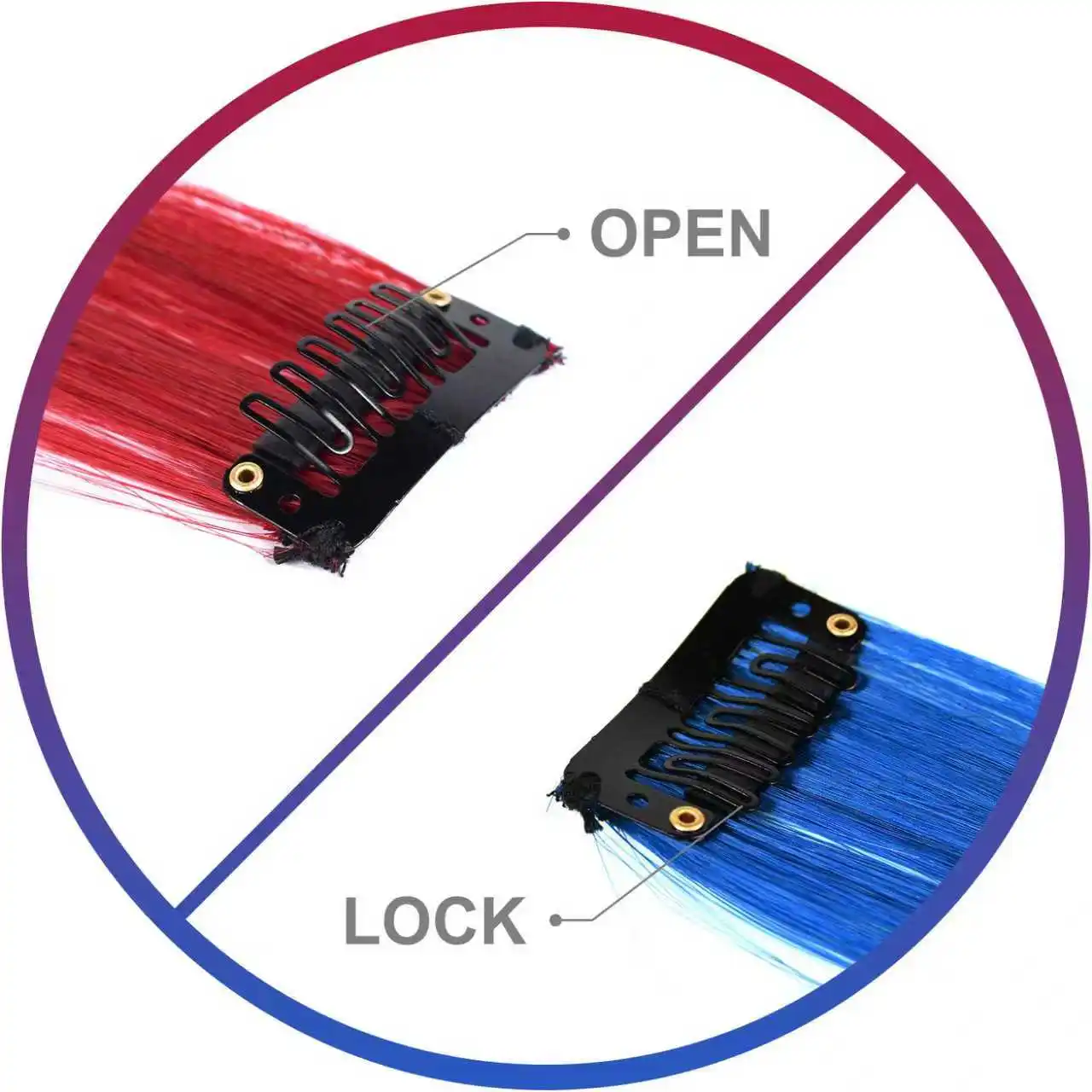 10 قطعة/الحزمة يسلط الضوء على وصلات الشعر الملونة للفتيات 22 بوصة ألوان أومبر مستقيم الشعر الاصطناعية قطع الشعر