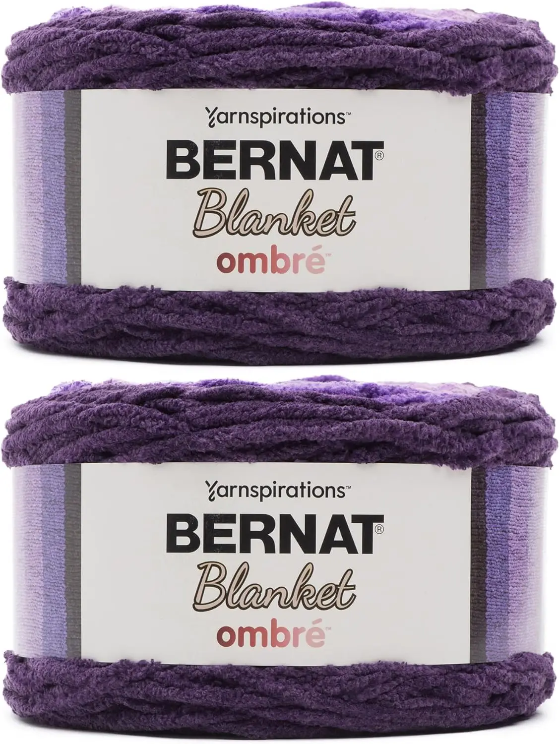 

Bernat Blanket Ombre Yarn 2-Pack - 300g/10.5oz Each - 220 Yards - #6 Super Bulky - Machine Washable Polyester for Knitting &