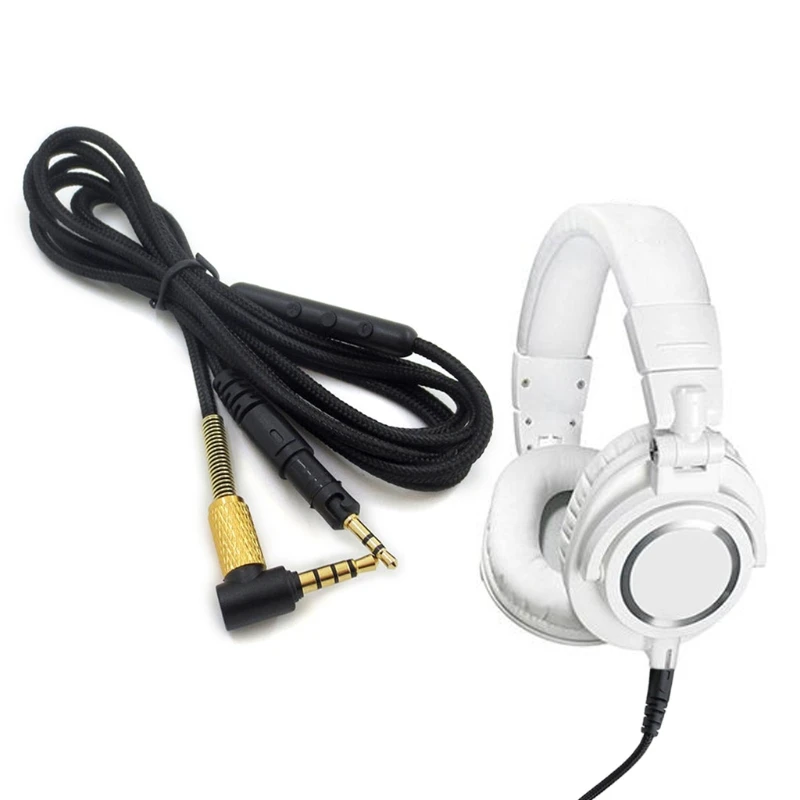 WCHS 1Pc Replacement 3.5mm to 2.5mm Earphone Cable for Audio Technica M50X M40X M70X Headset Audios Cord with Tuning Function