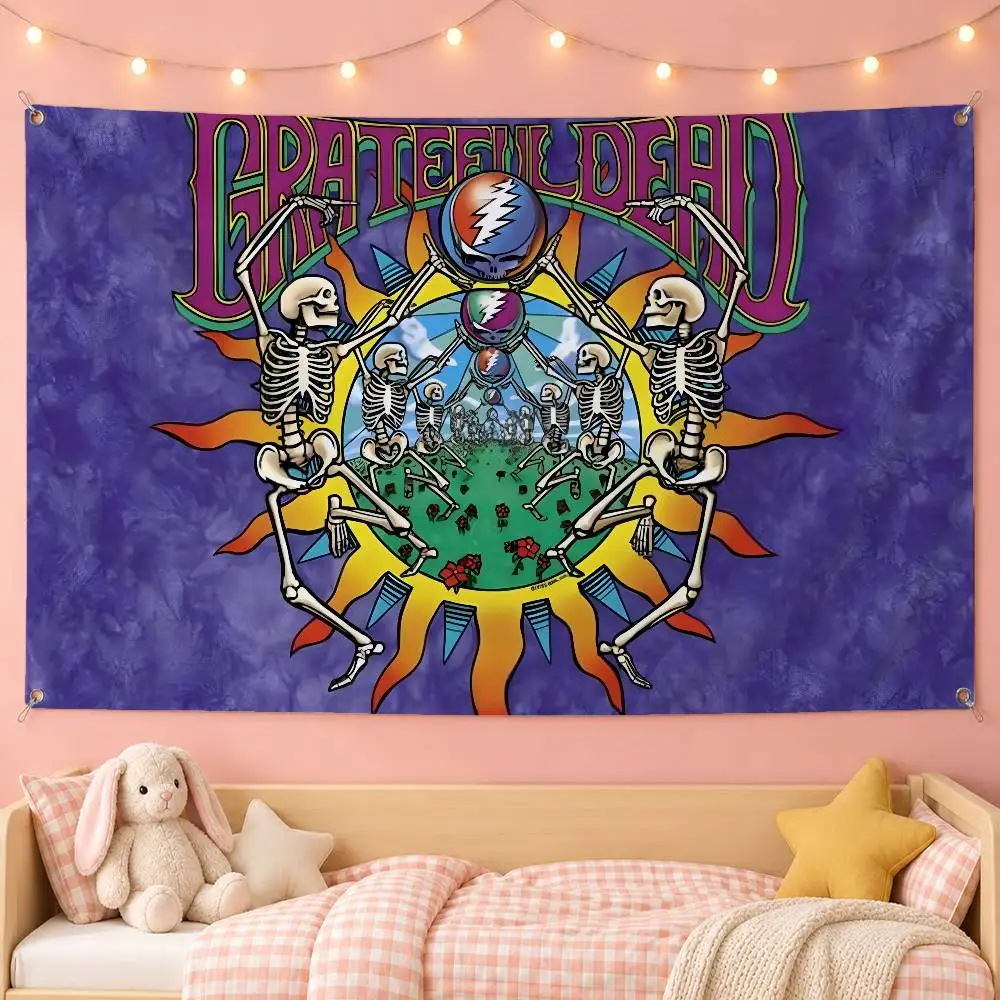 Classic Band Grateful Dead Flag Banner Tapestry For Party Outdoor Garden Yard Home Decor