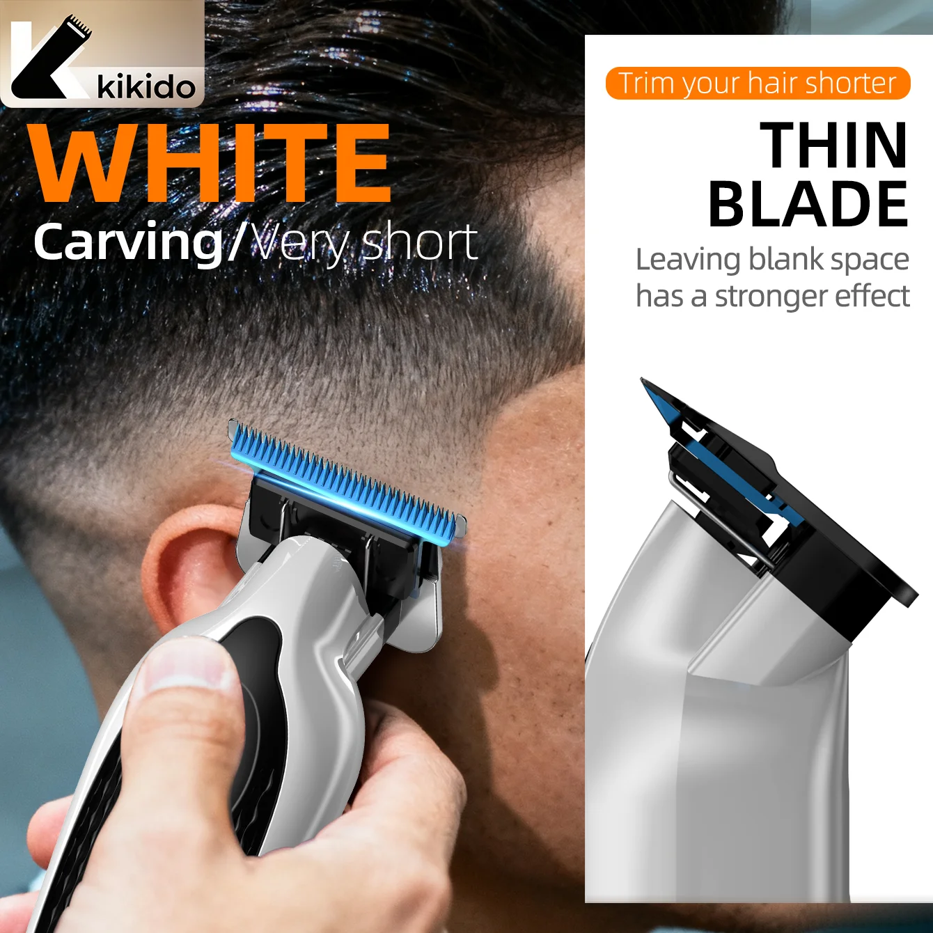 KIKIDO كليبرز قادين الشعر المهنية 7000 دورة في الدقيقة مشابك شعر فرشاة الكربون موتور قادين قابلة للشحن مشابك شعر الرجال