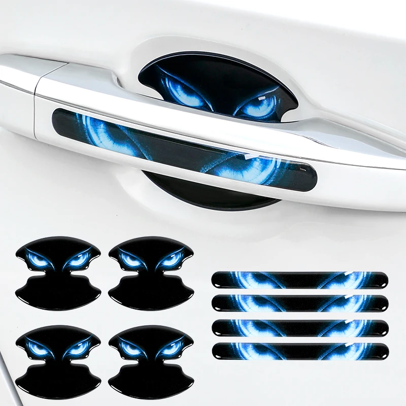 8Pcs Car Door Bowl Anti-scratch Sticker Door Bowl Handle Protection Sticker Paint Surface Film Car Accessories Decals