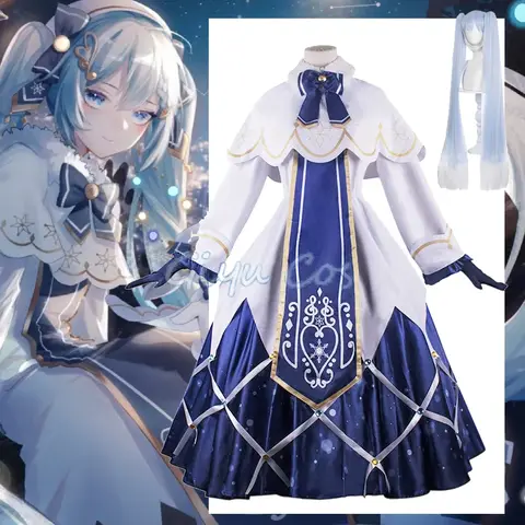 Mikuu 2021 SNOW MIKU Cosplay Kostüme Halloween Kostüme Frauen Spiel