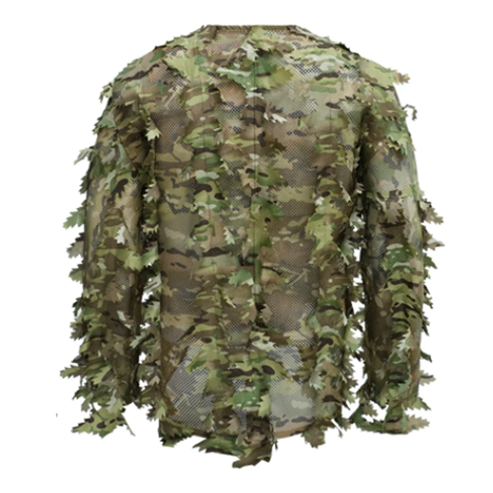 عباءة نمط الصيد بدلة تكتيكية بدلة جيلي، مادة شبكية خفيفة الوزن قابلة للتنفس