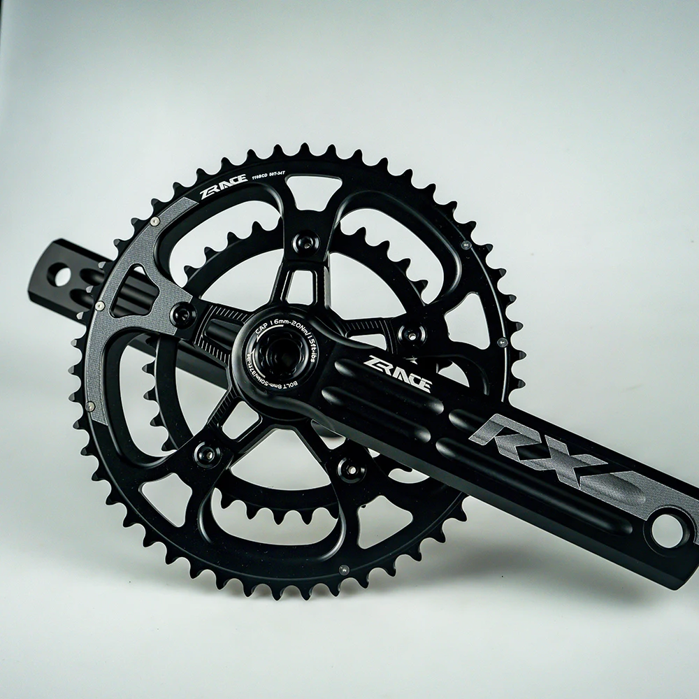 ZRACE RX Road Crankset Features High-Strength Hollow Aluminum Alloy Crank. Compatible with 2x10/2x11/2x12-Speed Drivetrains. Ava