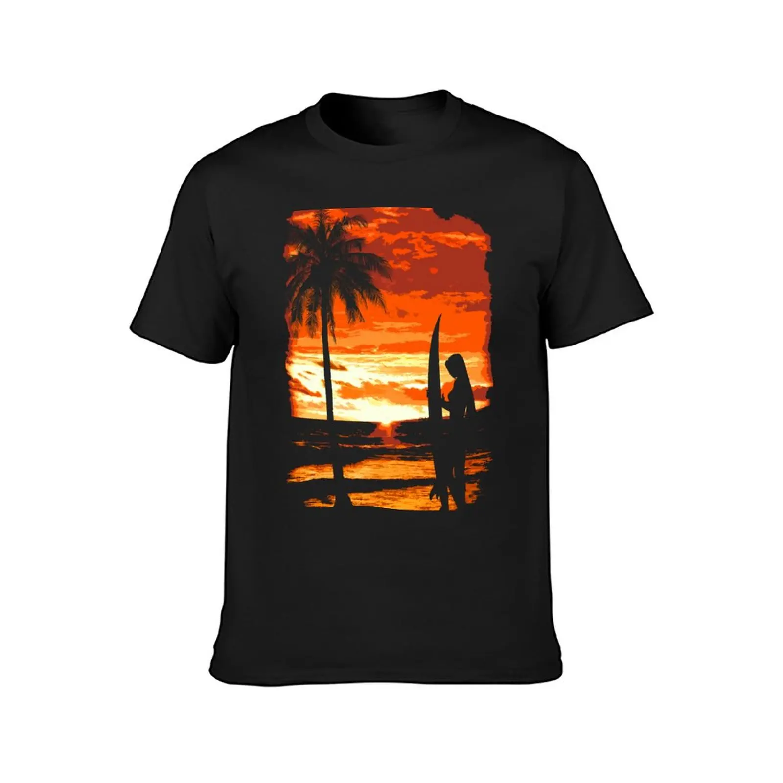 Beach Surfer Babe T-Shirt sublime boys whites kawaii clothes heavyweights mens graphic t-shirts hip hop