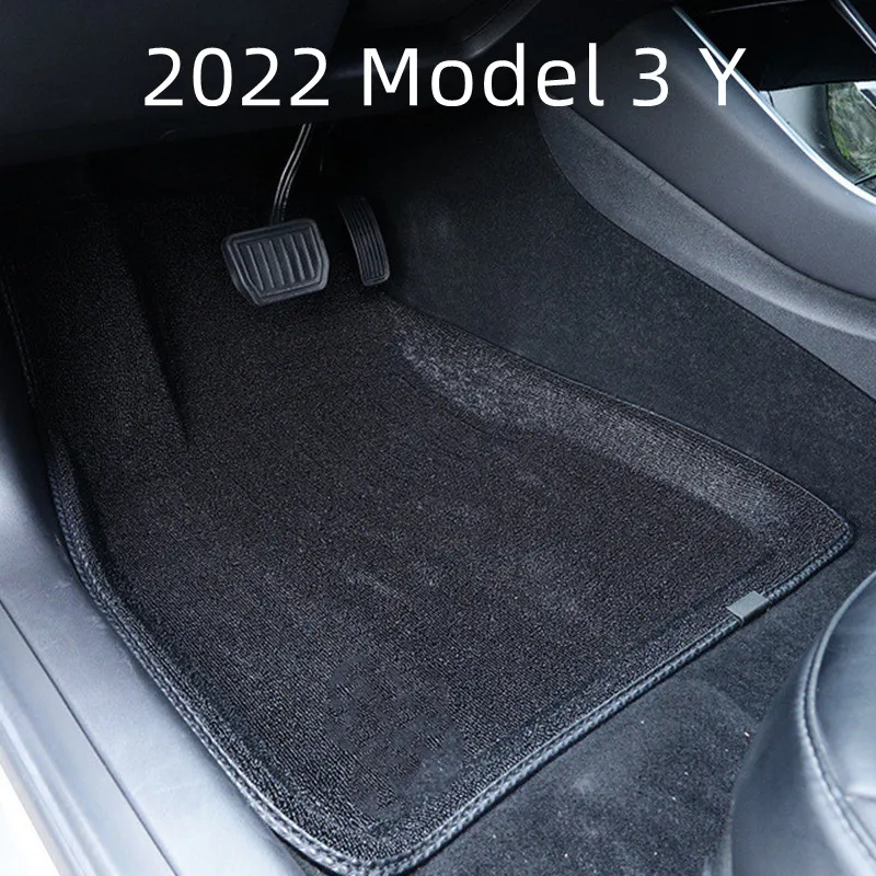 

Fully surrounded special foot pad For Tesla Model 3 Y car waterproof non-slip floor mat Super soft silk modified accessories