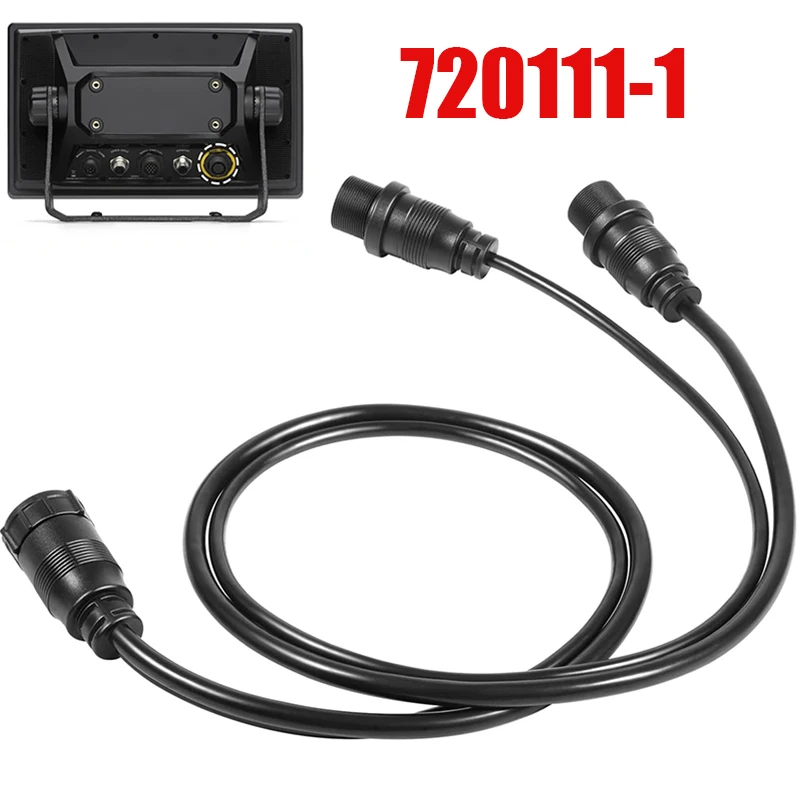 14 M ID SIDB Y Splitter Cable 720111-1 for Humminbird SOLIX/APEX/XPLORE Fish Finders, Connects Side Imaging & 2D Transducers