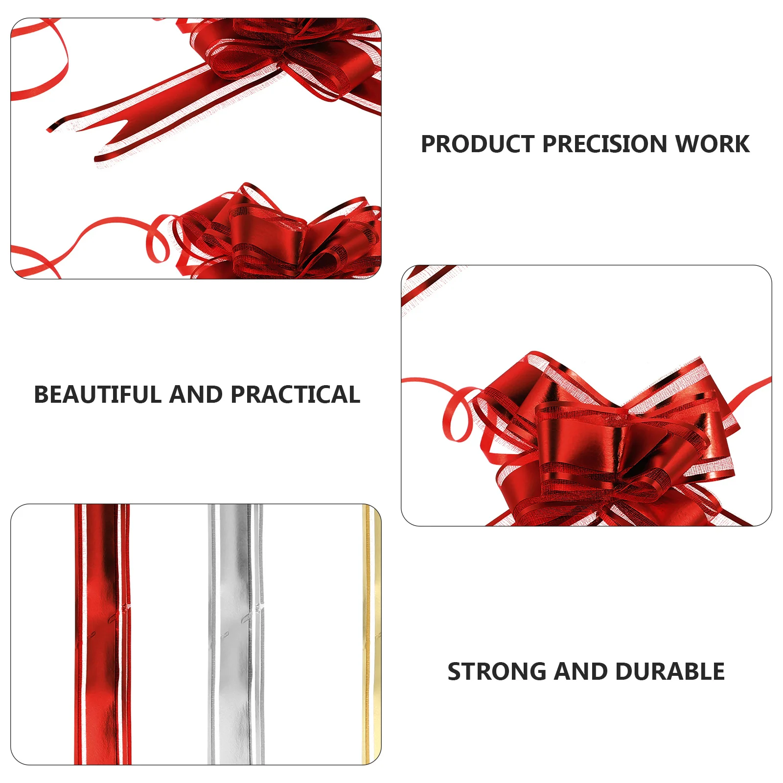 

30Pcs Butterfly Knot Flowers Decor Pull Bow Ribbon for Gift Wrap DIY Decoration Valentine's Day Festival Present Box Ornaments