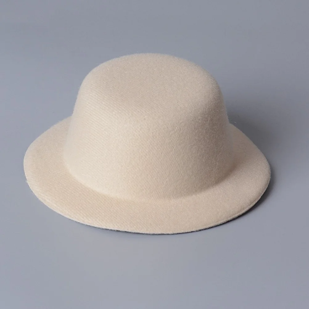 

4Pcs Plain Bowler Hat Blanks Small Formal Hats DIY Headwear Making Craft Decoration Hairpin Accessory Tea Party Fun