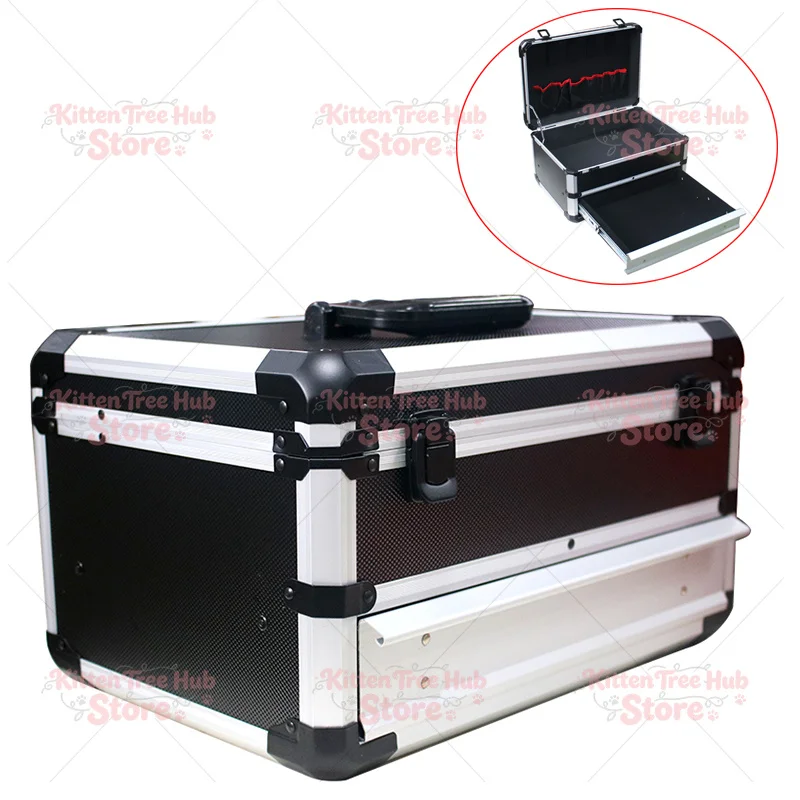 Portable Aluminum Case Tool Box with Drawers Multi Tool Storage Electric Suitcase Equipment Organizer for Tools