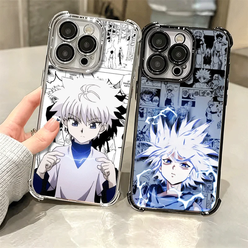 Hunter X-Hunters Killua Soft Phone Case For iPhone 15 16 17 Air 14 Pro Max 16E Plus 13 12 Mini Plating Anti-Fall Fundas