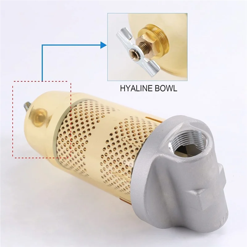 

A03Z-496 Fuel Tank Filter Assly With Wrench For Fuel Oil-Water Separator Filter Assly 30 Micron Max 25 Gpm 150 Psi