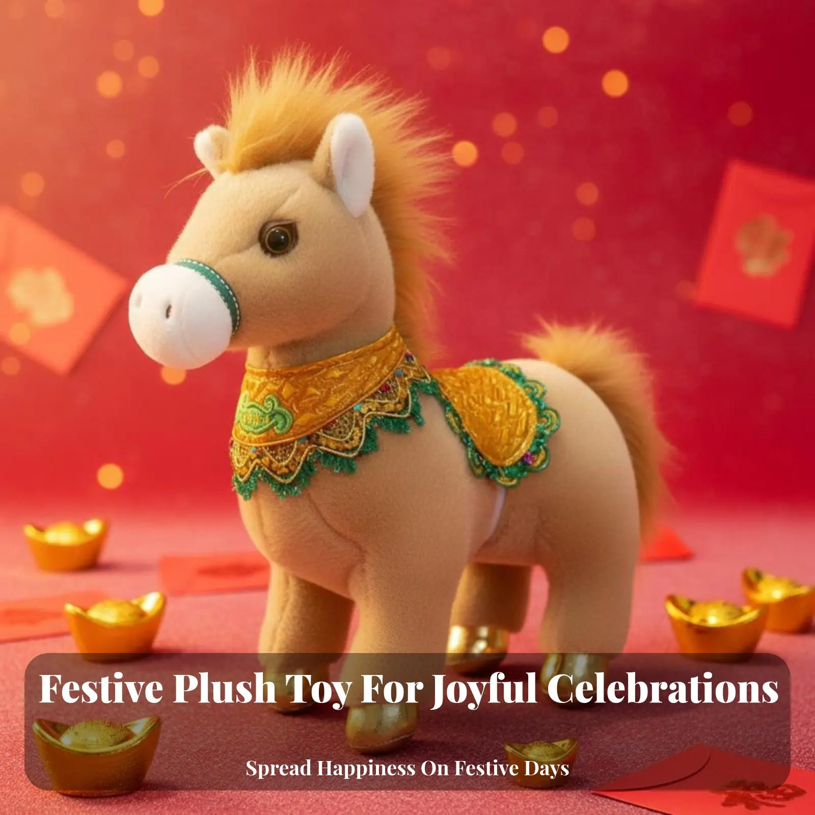 

Horse Plush Toy, New Year Gift, Office Event Decoration, Soft Pony Doll, Multicolor Options