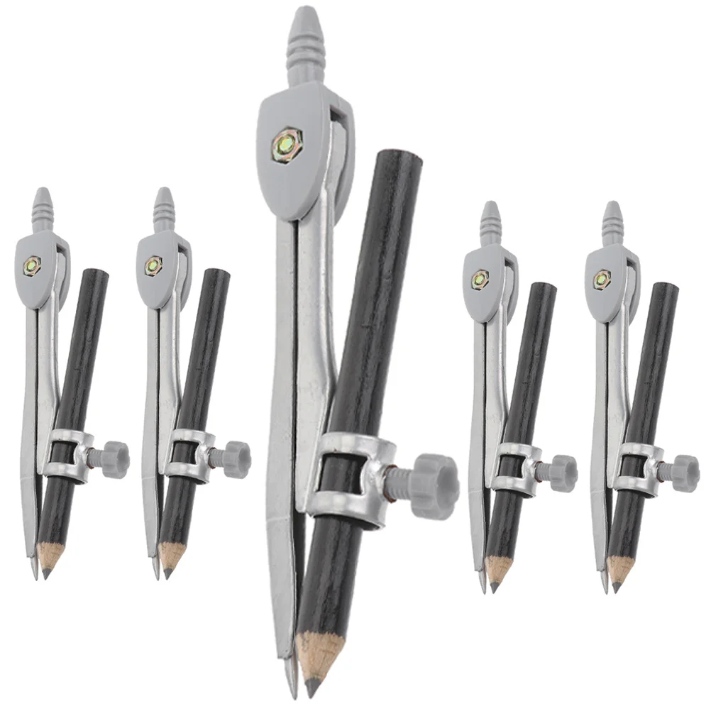 5Pcs Drafting Compass Drawing Tools Kit for School Office Home Accurate Marking Easy Operation Portable Design