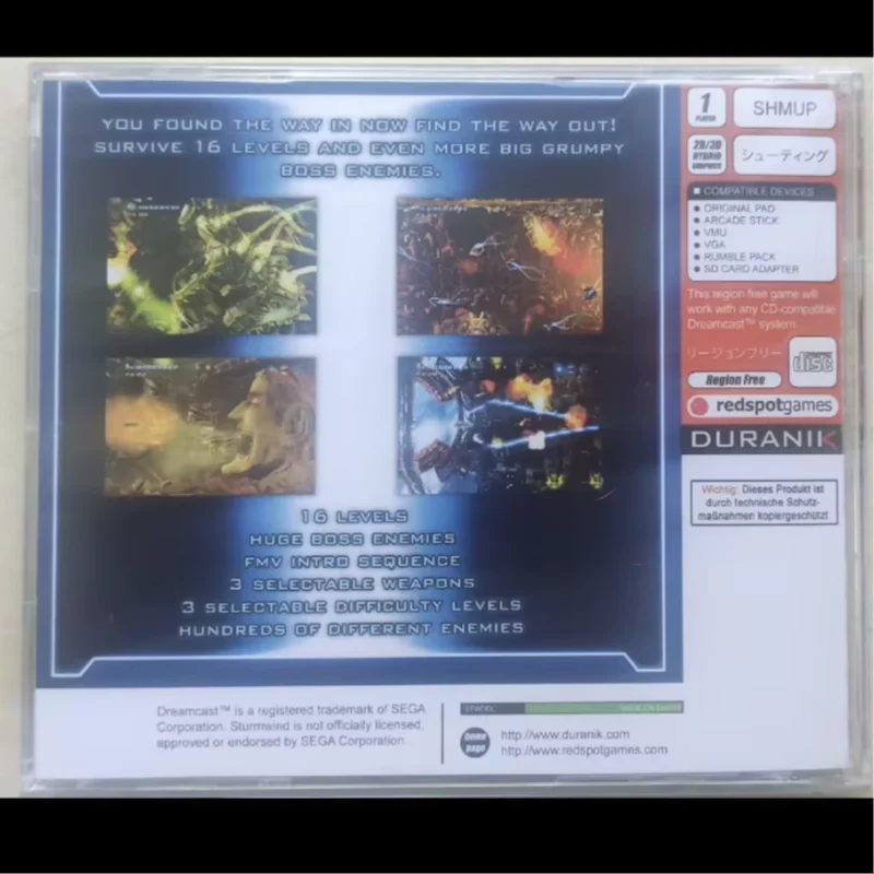 Dreamcast Sturmwind Copy Disc Game Replica Dc Gameconsole Retro Videogame Direct Leesgame