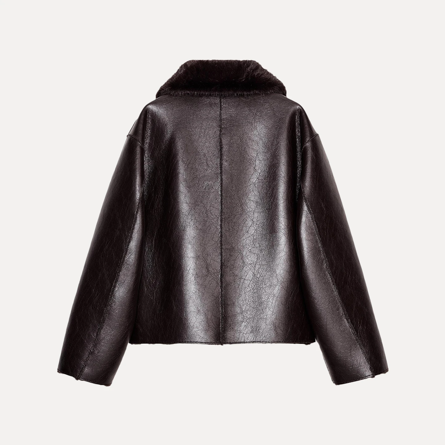 Jaet de cuero Faion de doble cara para mujer Sle 2025, otoño, recién llegado, abrigo largo cálido con cierre de botón Sve