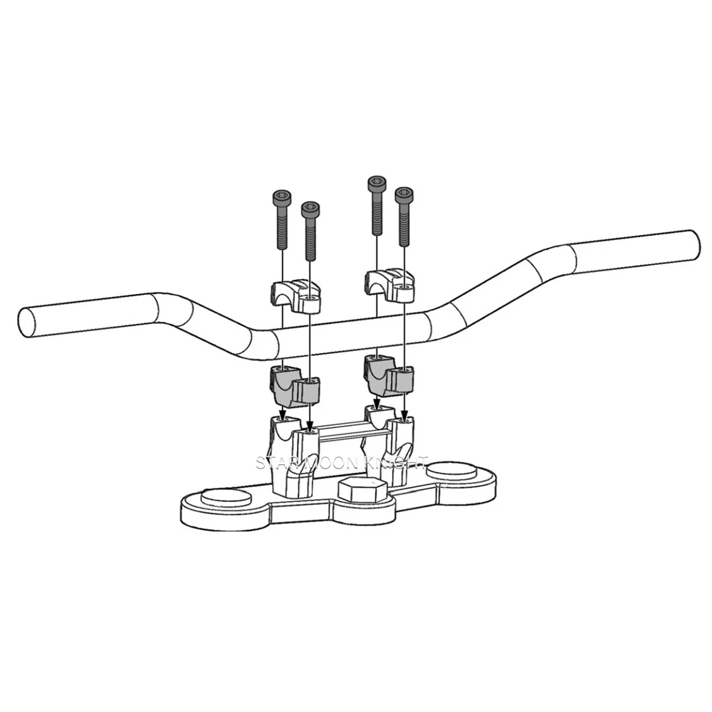 Elevadores de manillar de motocicleta, abrazadera de montaje, CNC Billet de aluminio, para Yamaha Tenere 700 XT700Z XTZ 700 T7 2019 - 2023