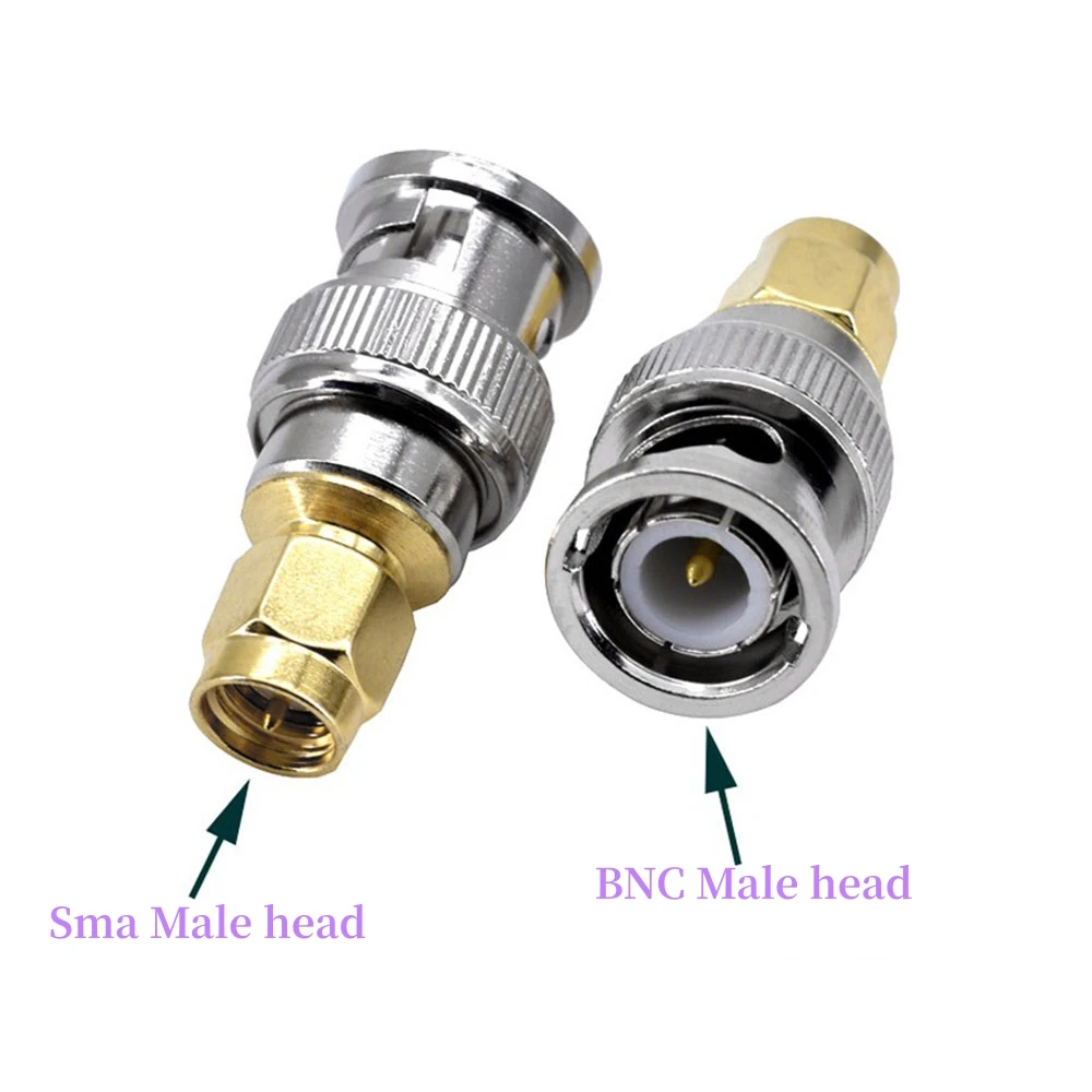 1pcs Coaxial RF Connector BNC Male to SMA Male Internal Screw BNC Bayonet Connector