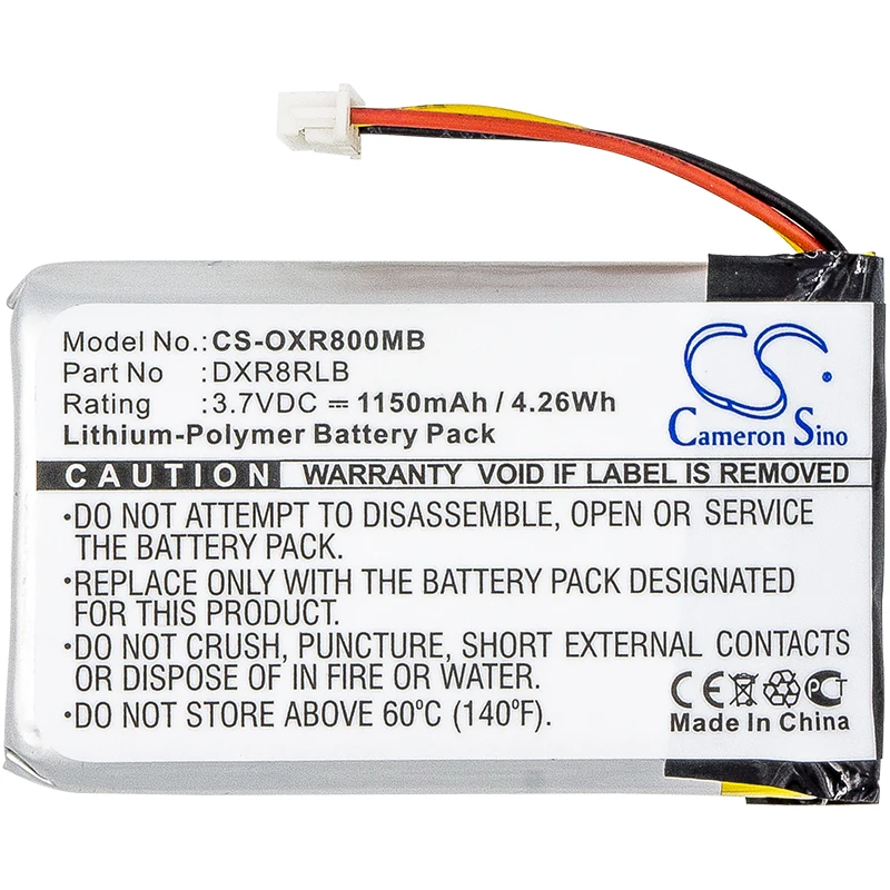 

GreenBatteryCameronSino 1150mAh 3.7V 4.26Wh BabyPhone Li-Polymer Battery for Infant Optics DXR8RLB,SP803048,Luvion Grand Elite 2