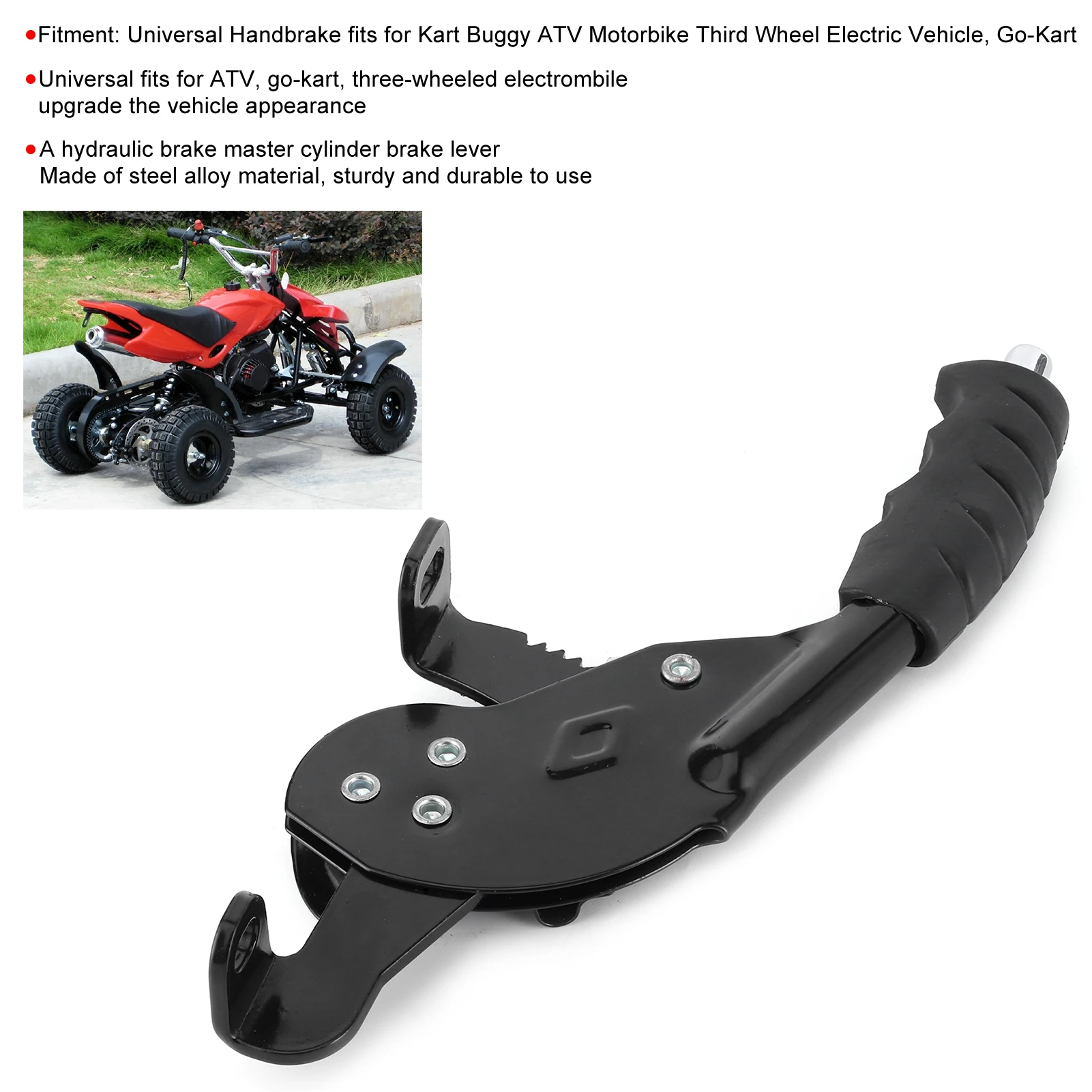 ATV Brake Pump Universal Handle Front Brake Lever Handbrake Fit for Kart ATV Motorbike Third Wheel Electric Vehicle