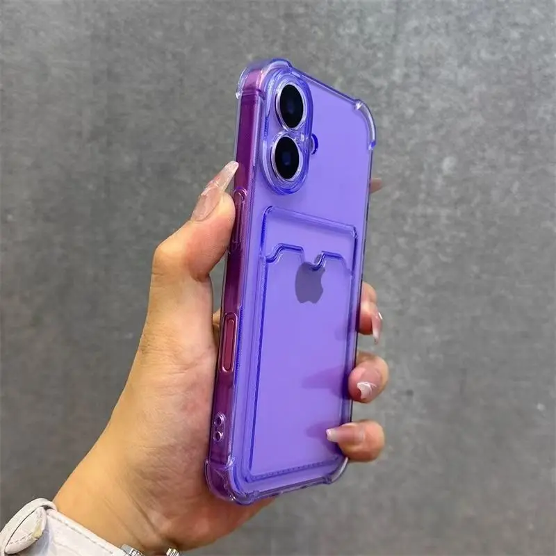 Kartentasche, Brieftasche, transparente Handyhülle für iPhone 16 Pro Max 16 Plus, Stoßstangen-Abdeckung – Detail 9
