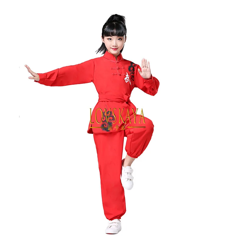 Chinese Traditional Wushu Uniform Kids Kung Fu Clothes Martial Arts Suit Outfit Changquan Costume For Girl Boy