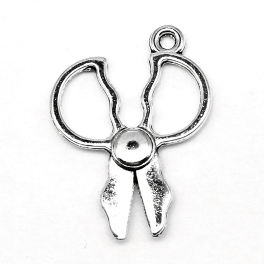 10pcs 20x27mm Scissors Charms Pendant Necklac Diy Best Friends Jewelry Antique Silver Color