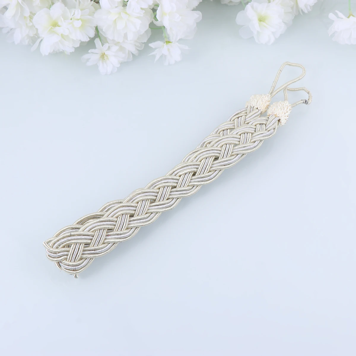 

2PCS Braided Polyester Decorative Strap Drapery Holdback Rope Window Curtain Tiebacks Strap Drapery Tieback Curtains