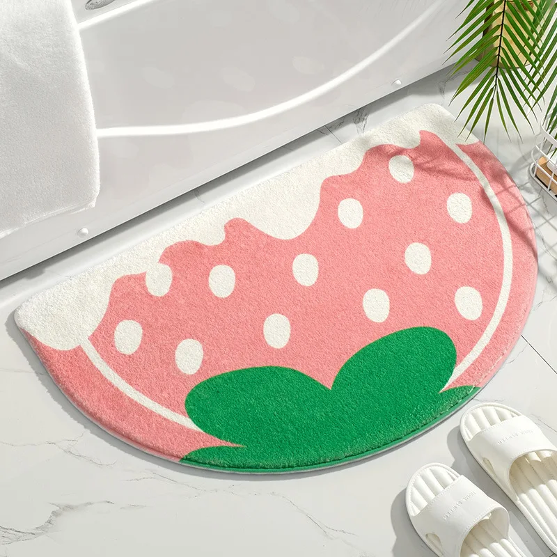 

Soft Floor Mats Small Fresh Text Flowers Rugs Home Entrance Carpet Bedroom Toilet Bathroom Door Absorbent Non-Slip Foot Pad