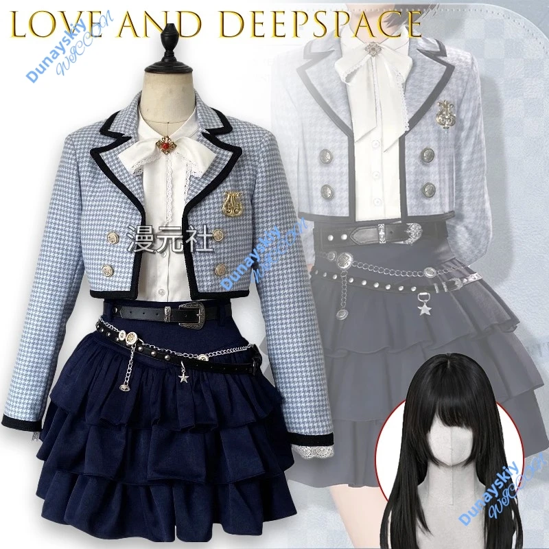 

Love and DeepSpace Female Protagonist Cosplay Costume Set Blazer Sexy Pleated Skirt High Quality Anime Game Casual Roleplay