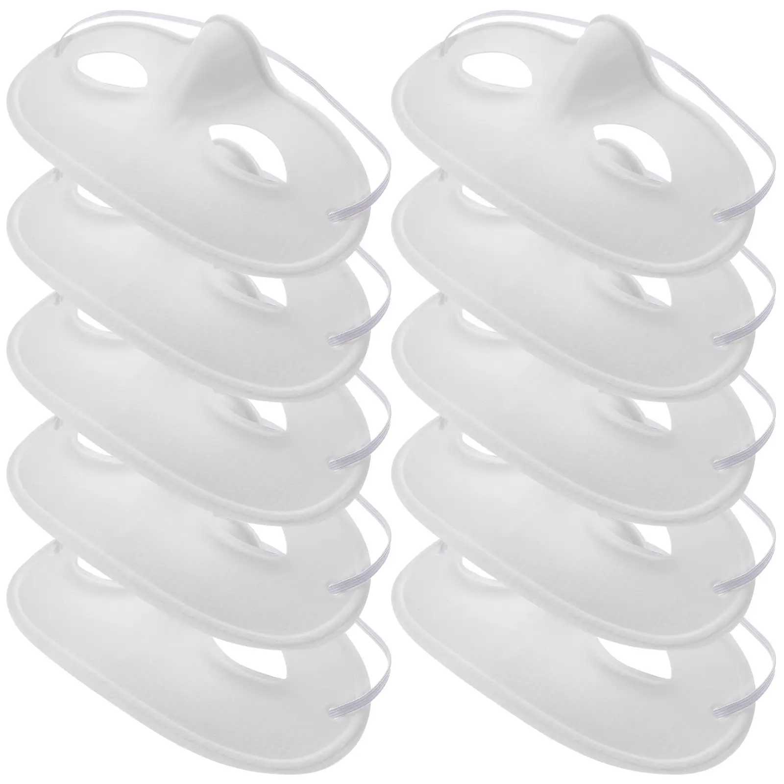 10 Pcs Mask DIY H Masquerade Mask Bulk Painted White Masquerade Party Cosplay Paper Women Bulk Decorate Craft