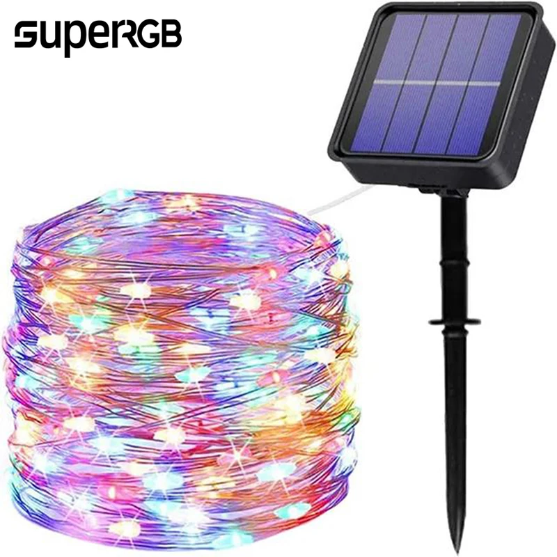 

Solar Fairy Lights Outdoor Waterproof Street Garland String Lights for Christmas Party Garden Garland Lamp Decorative Lighting