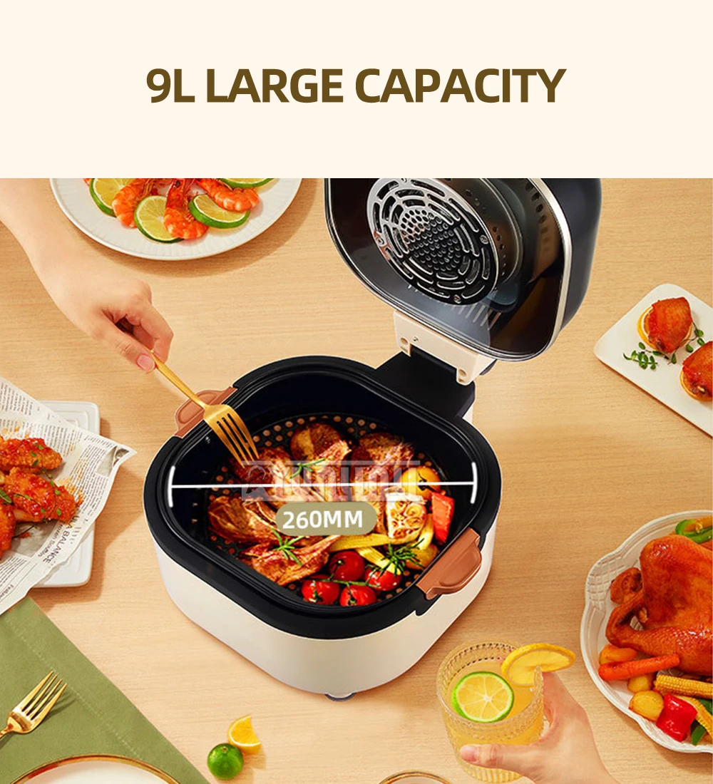 Household Multi-Functional 6L Large Capacity Air Fryer Intelligent Integrated Deep Frying Pan